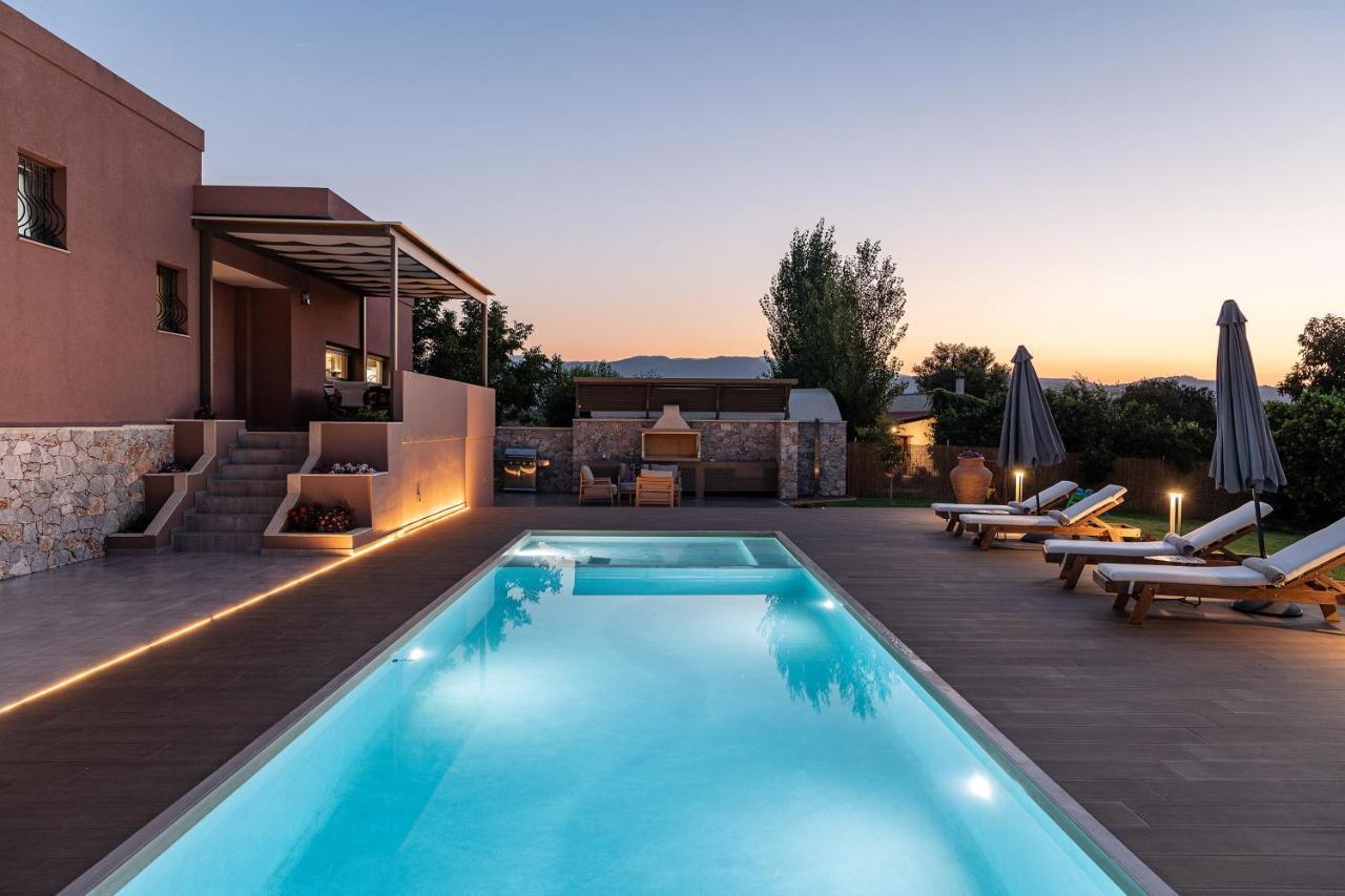Villa Enny, 3 Bd With Private Heated Pool Agia  Екстериор снимка